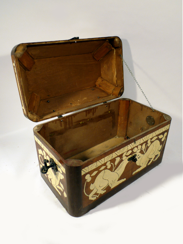 baul madera decorada 54x80x44 (42eu.) 1u